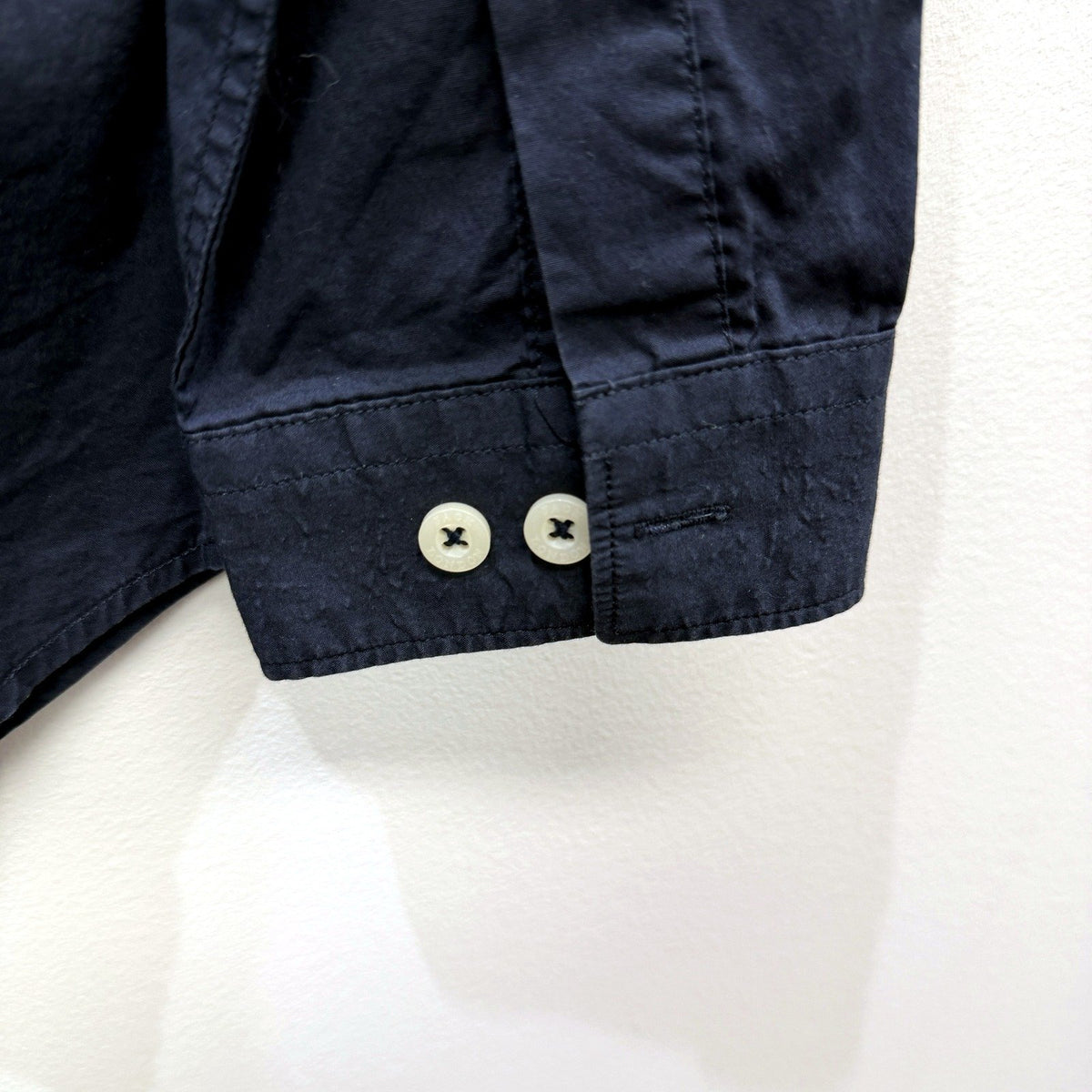 Jack London Mens Navy Blue Cotton Button-Down Shirt, Small Size