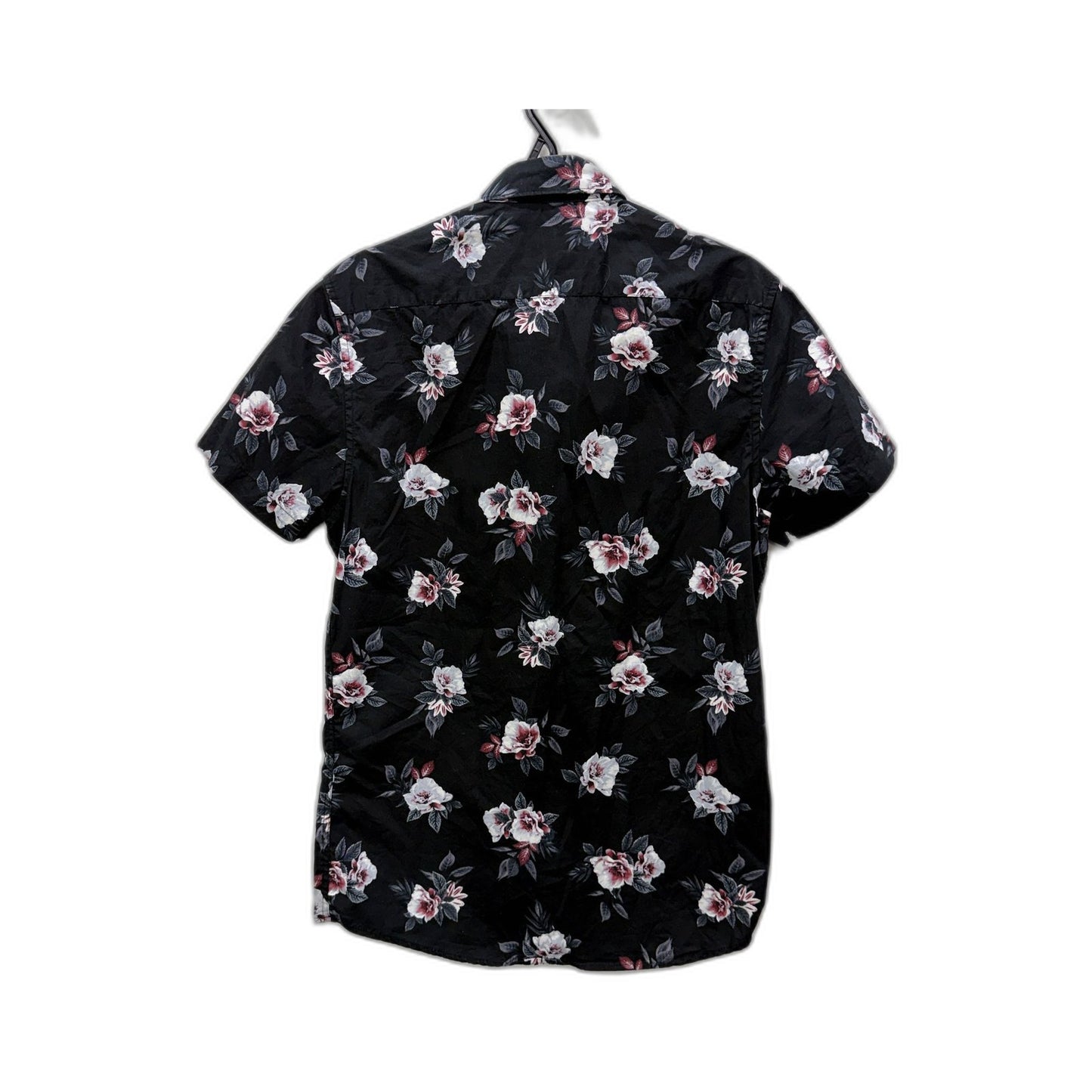 Connor Mens Slim Fit Floral Print Button-Down Shirt Black Sz XS