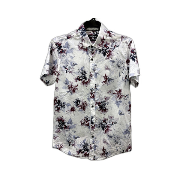 Connor Mens Short Sleeve Button-Down Floral Print Shirt in Multi Color NEW
