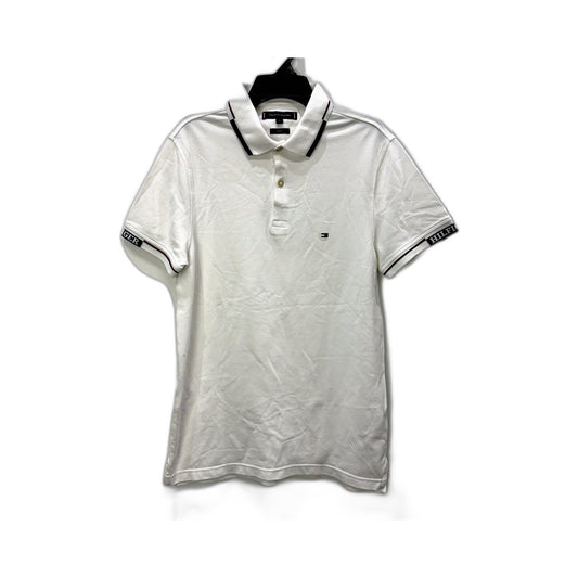 Tommy Hilfiger Mens Classic Polo Shirt Cotton Pique Comfortable White Size S NEW