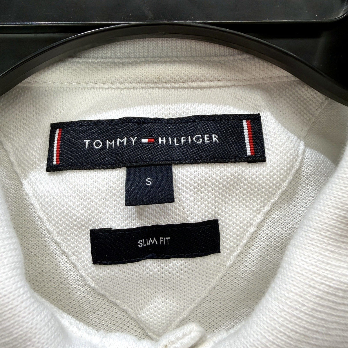 Tommy Hilfiger Mens Classic Polo Shirt Cotton Pique Comfortable White Size S NEW