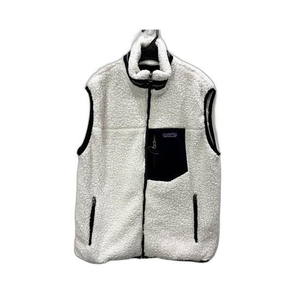 Patagonia Mens Retro Fleece Vest Organic Cotton Sherpa White Size Large