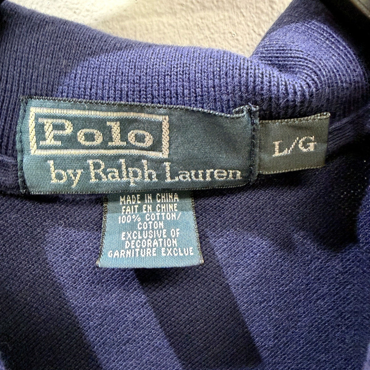 Polo by Ralph Lauren Mens Navy Blue 100% Cotton Shirt Size L