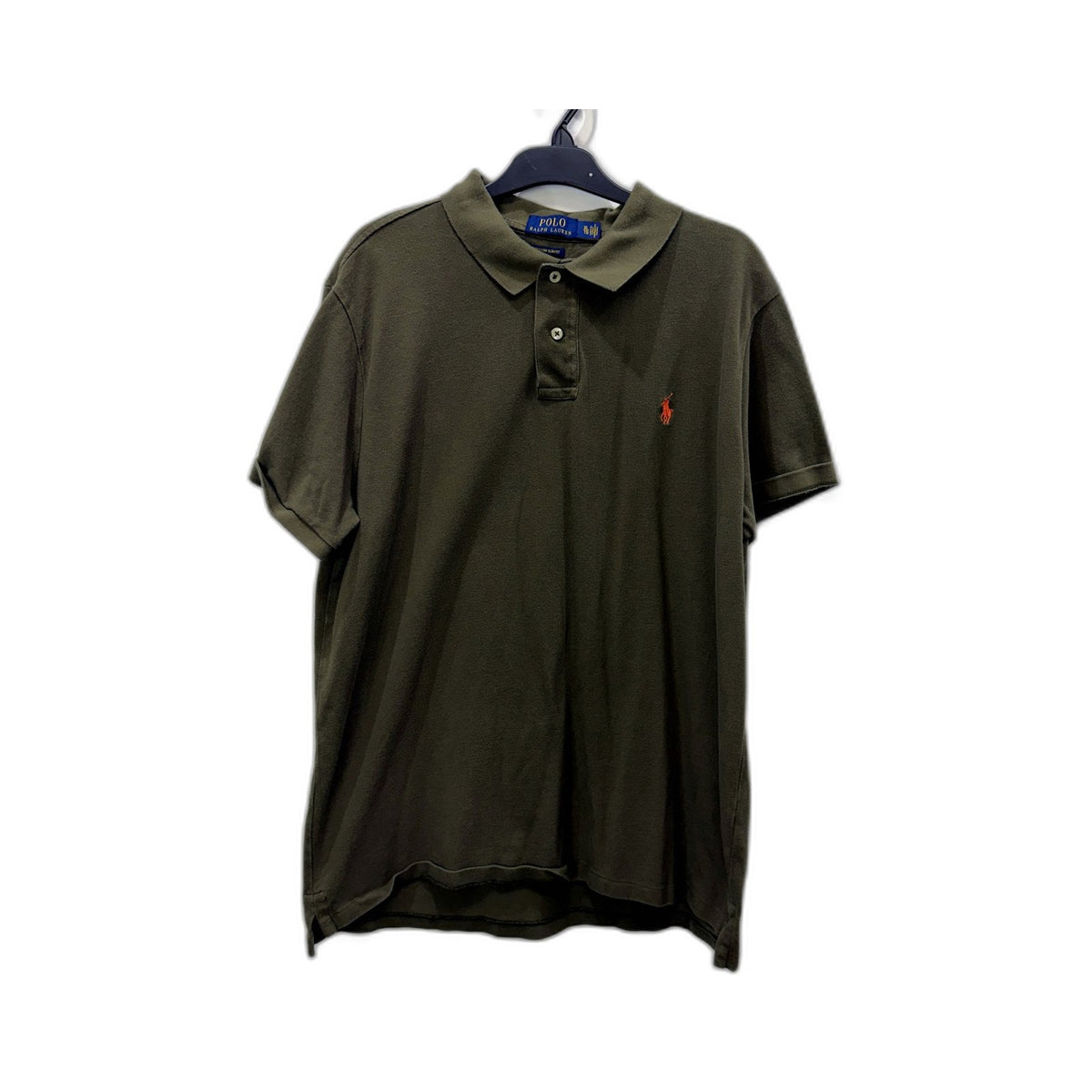 Polo Ralph Lauren Mens Olive Green Slim Fit Shirt Size XL