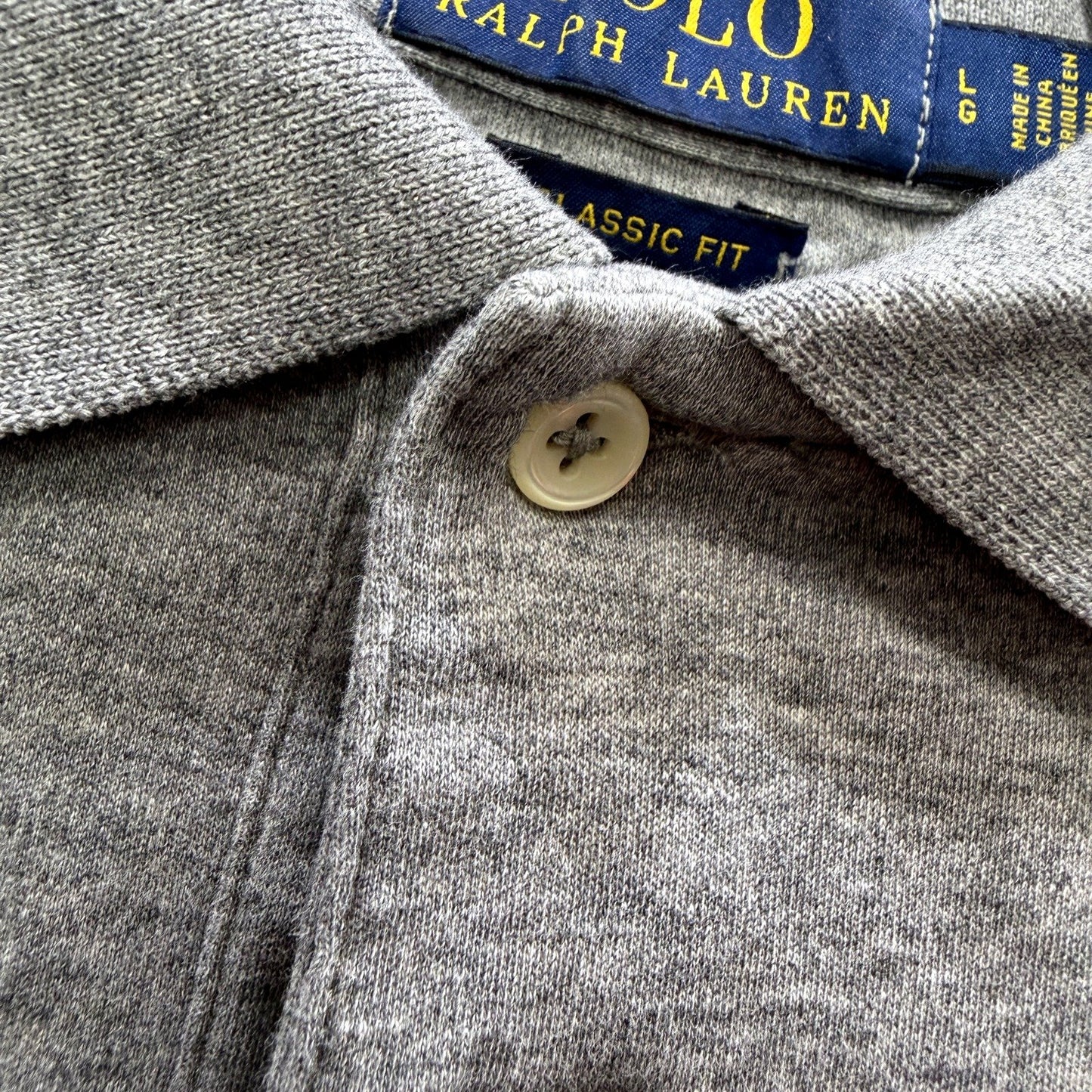 Polo Ralph Lauren Mens Classic Fit Cotton Gray Shirt Size L NEW