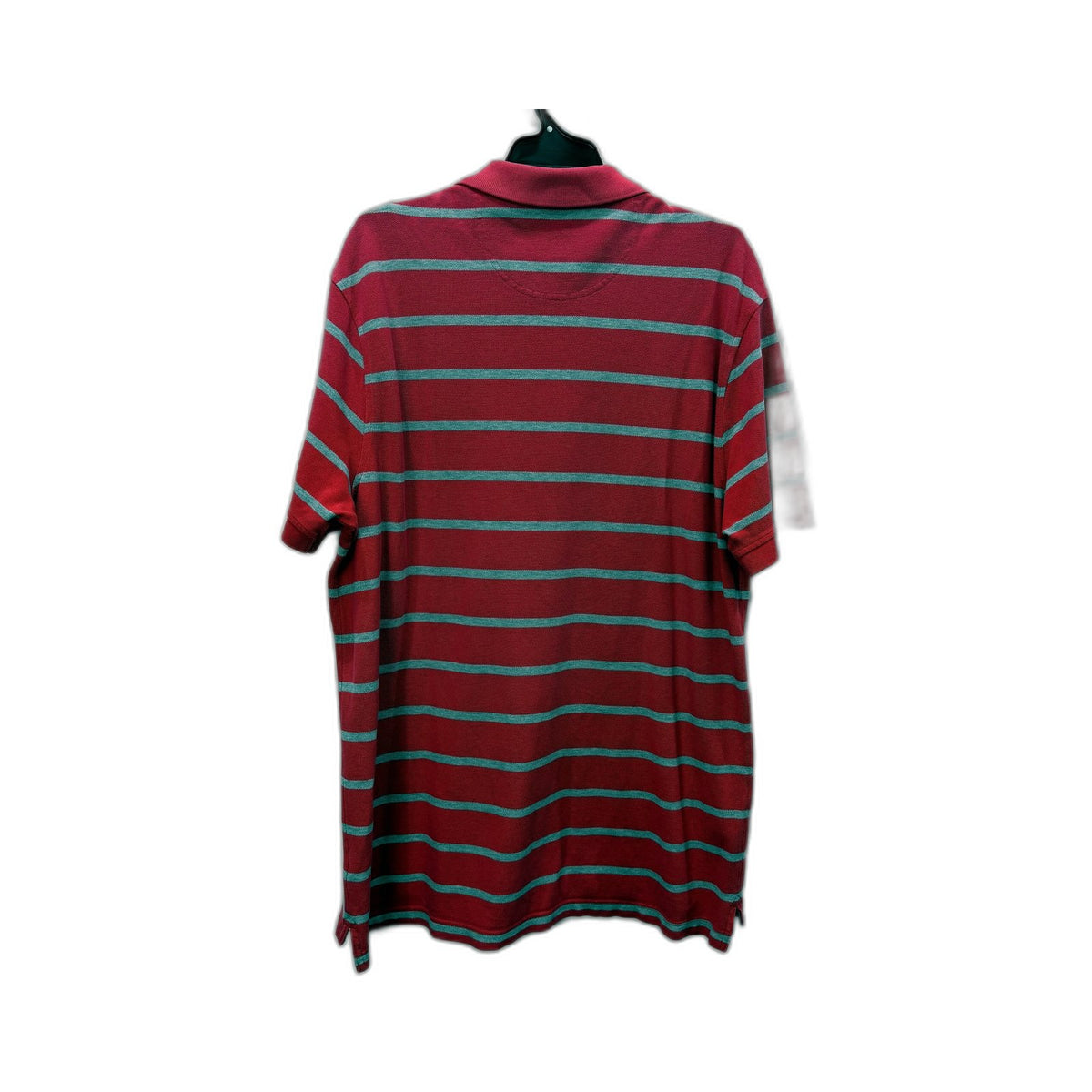 Gazman Mens Striped Cotton Polo Shirt in Red and Blue, Casual Style, Size L