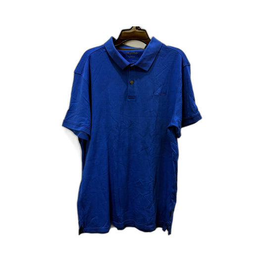 Calvin Klein Mens Blue Cotton Polo Shirt with Short Sleeves Size Small