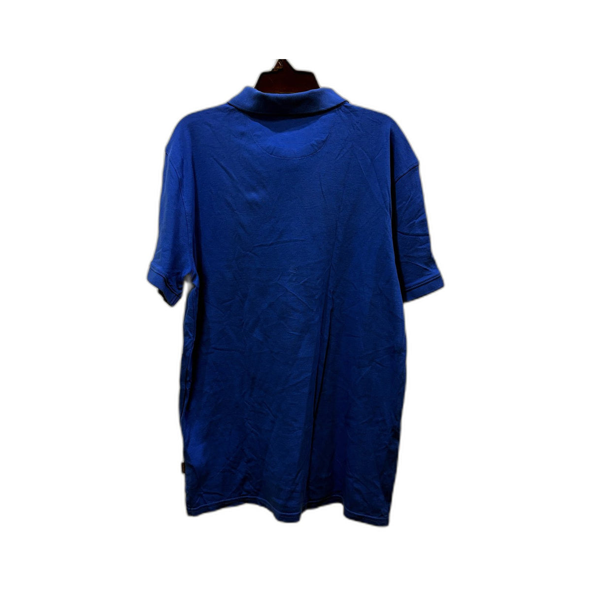 Calvin Klein Mens Blue Cotton Polo Shirt with Short Sleeves Size Small