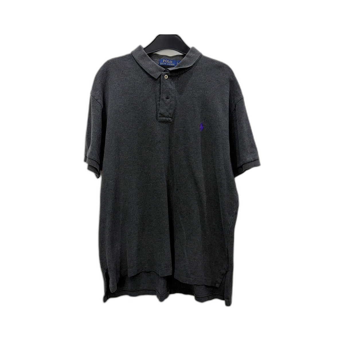Polo Ralph Lauren Mens Charcoal Gray Cotton Shirt Size Large