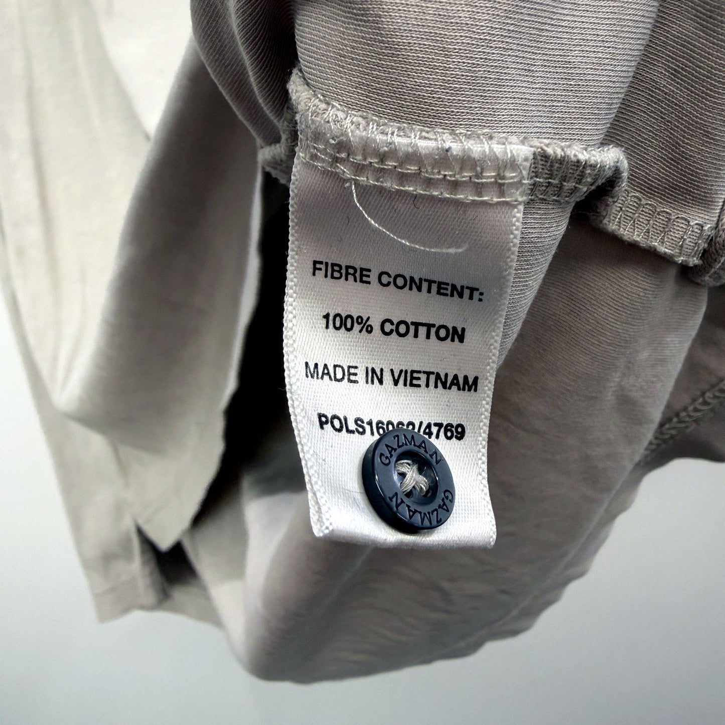 Gazman Mens Luxury Touch Gray Polo Shirt | Size L NEW