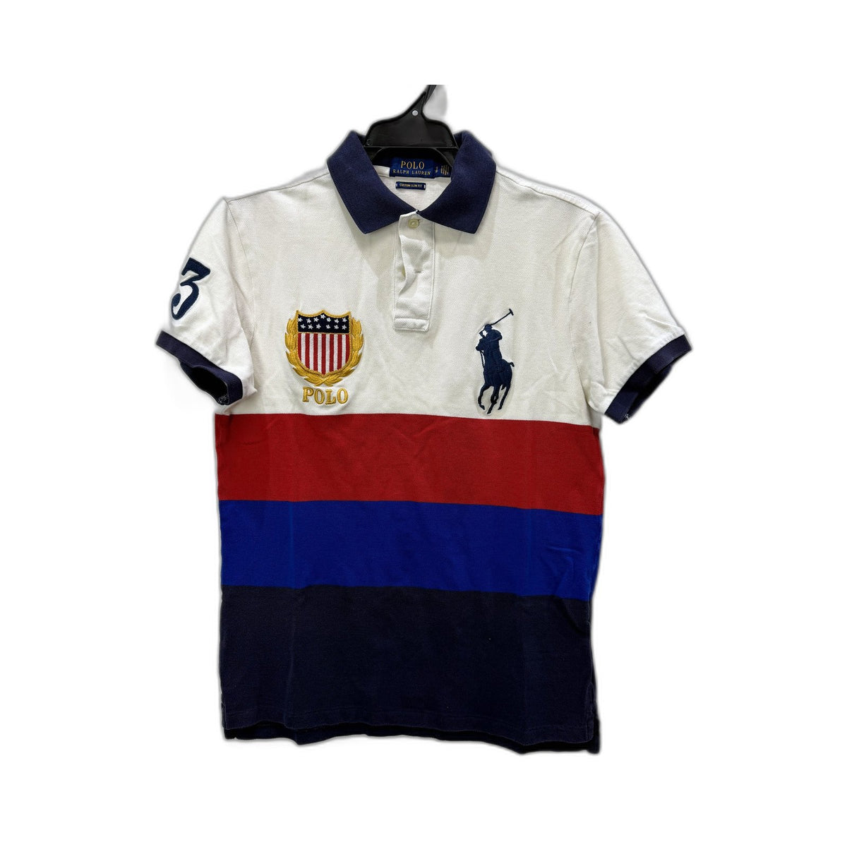 Polo Ralph Lauren Mens Slim Fit Color Block Shirt Multi Color Size S
