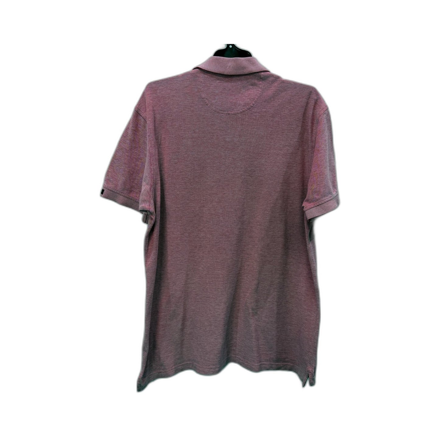 Gazman Mens Cotton Polo Shirt, Short Sleeve, Pink, Size M