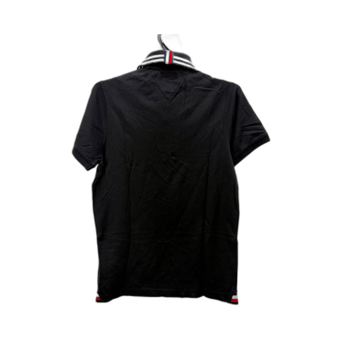 Tommy Hilfiger Mens Cotton Pique Polo Shirt in Black for Extra Small Size