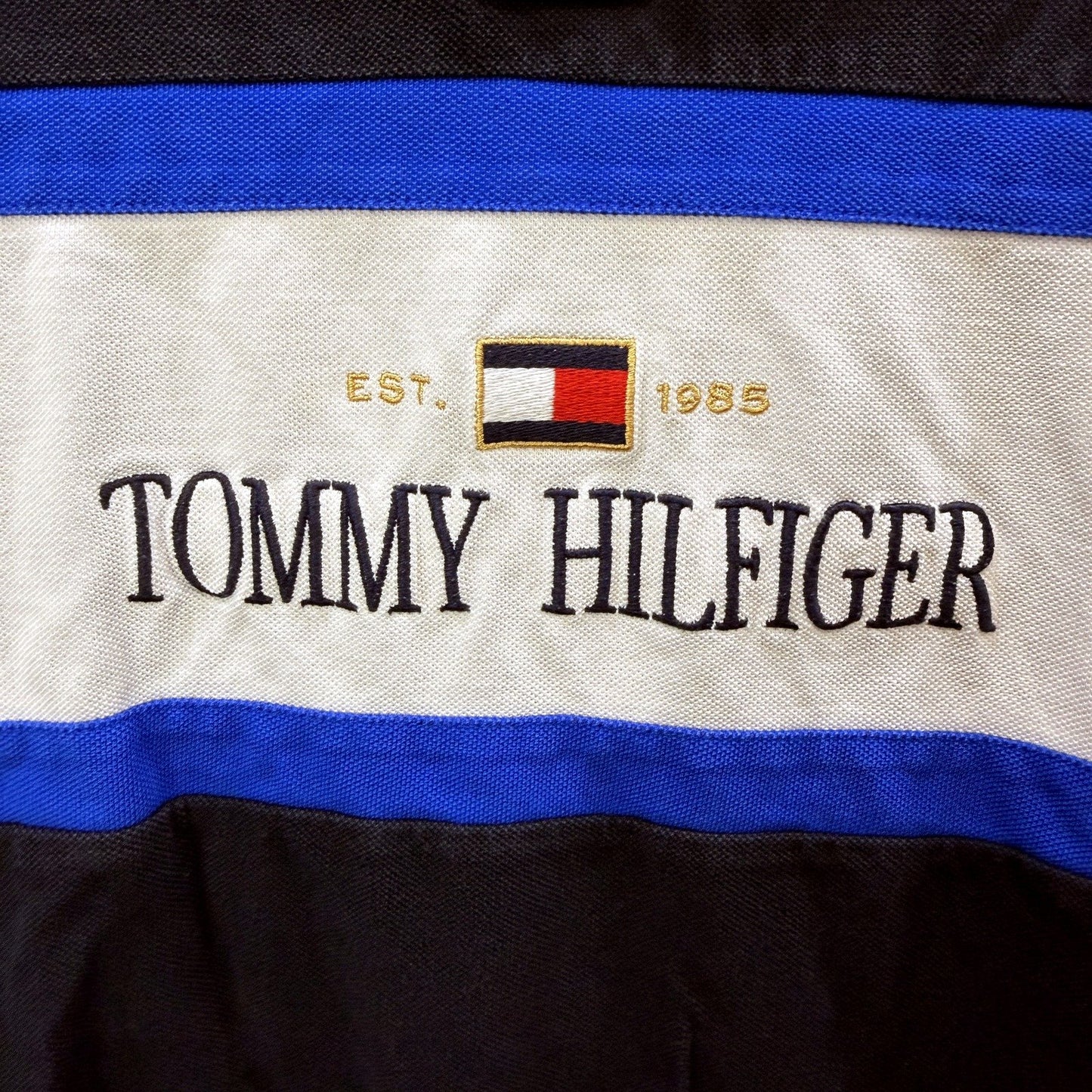Tommy Hilfiger Mens Striped Polo Shirt Cotton Pique Comfortable Sz XS