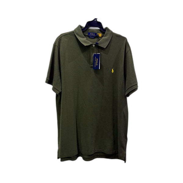 Polo Ralph Lauren Mens Olive Green Cotton Short Sleeve Shirt XL NEW