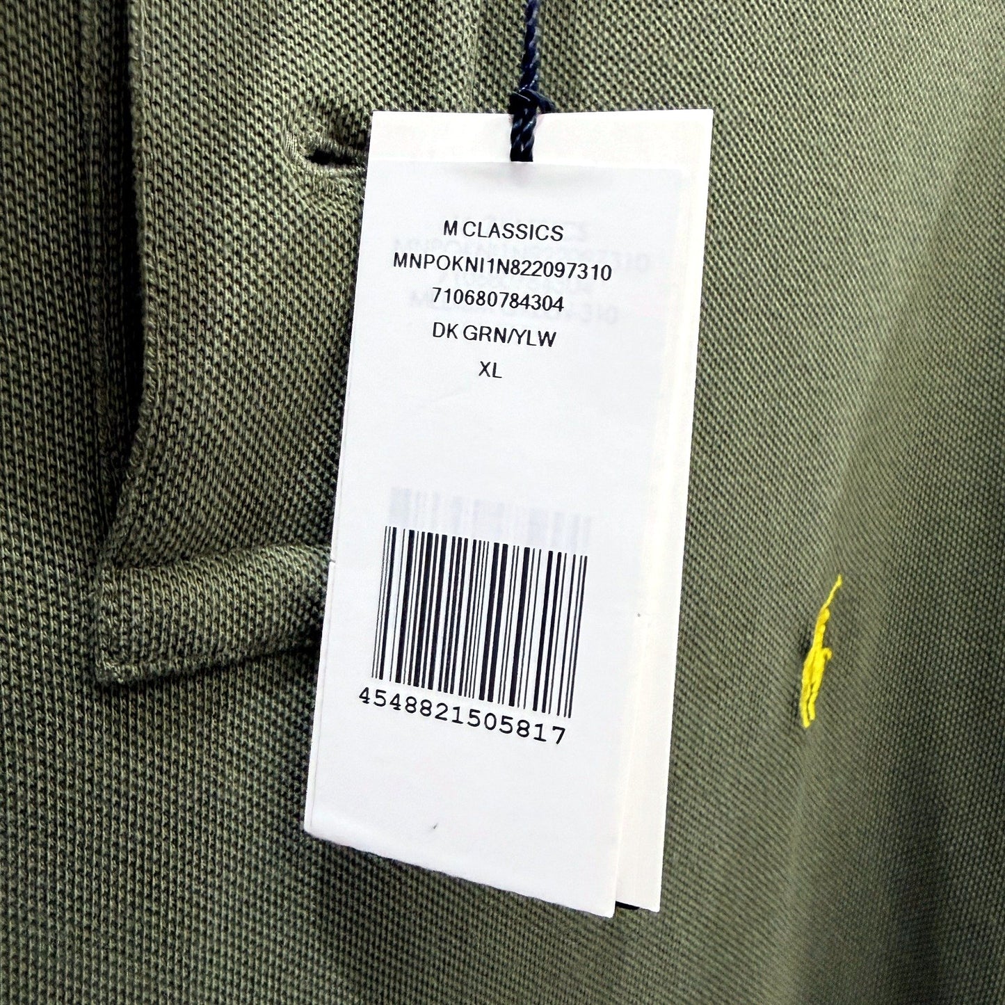 Polo Ralph Lauren Mens Olive Green Cotton Short Sleeve Shirt XL NEW