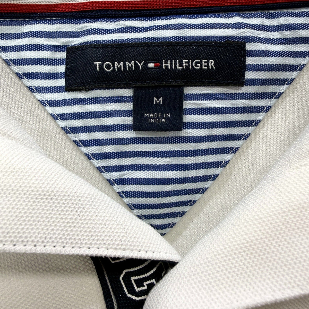 Tommy Hilfiger Mens Classic Polo Shirt Cotton Pique Comfortable White Size M