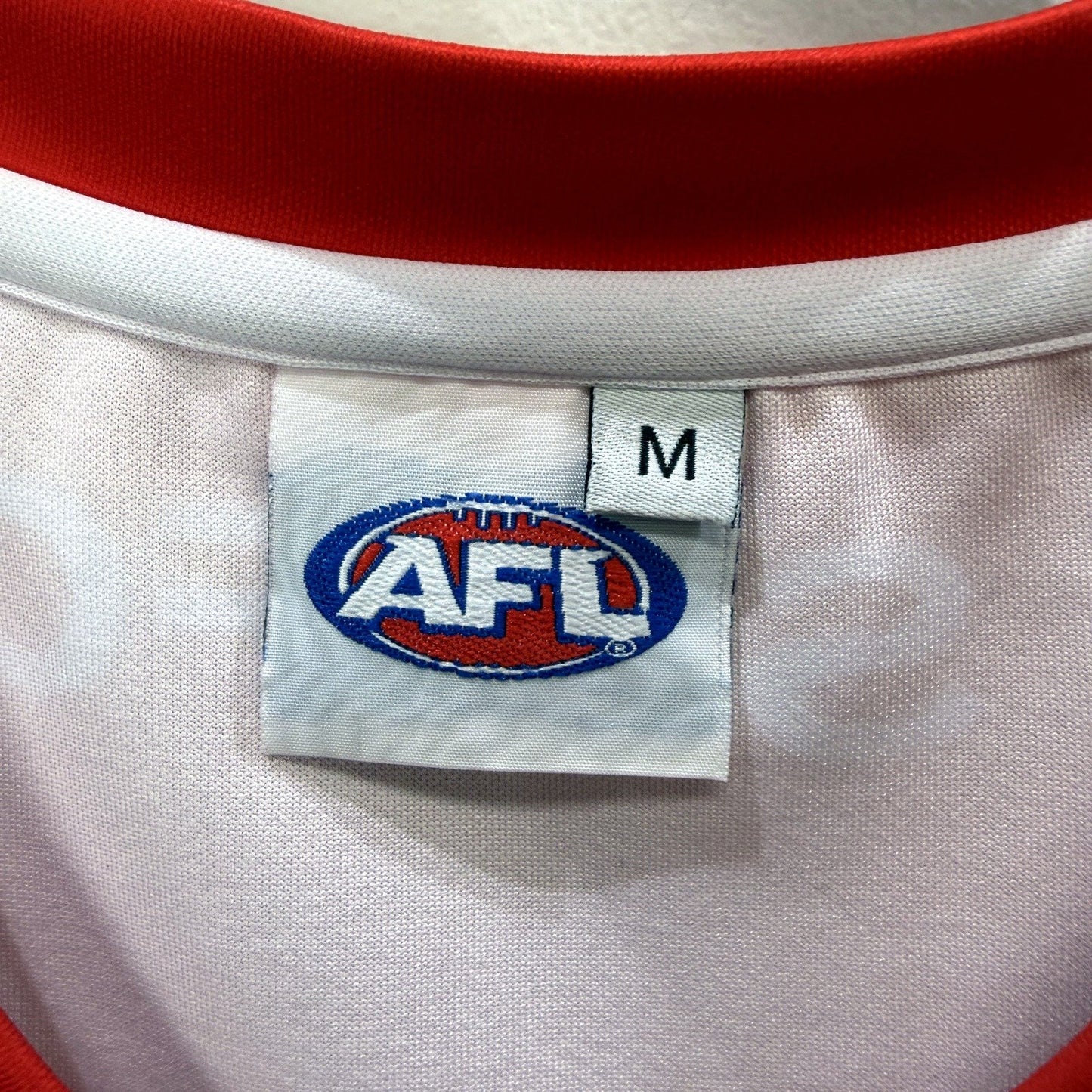 AFL Sydney Australian Rules Football Jersey Mens in Red & White, Size M