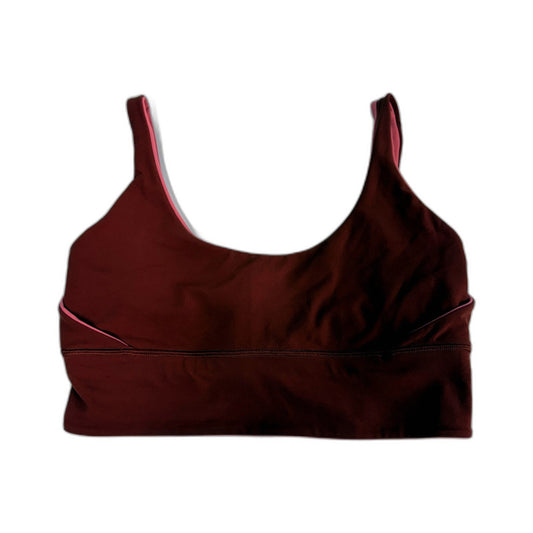 Lululemon Womens Reversible Sports Bra Supportive Workout Pink Red Size Large
