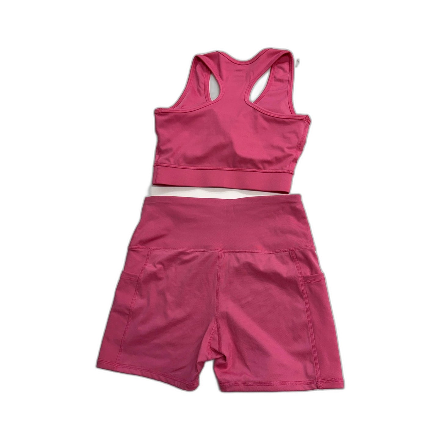 Nike Womens Dri-Fit Sports Bra and Shorts Set in Pink, Size Small