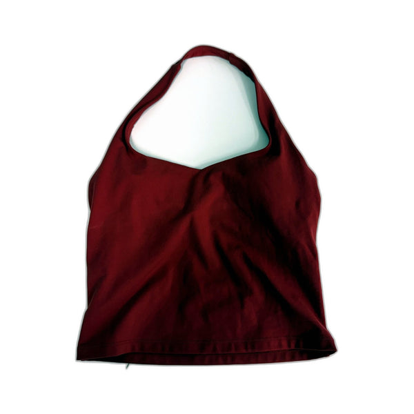 White Fox Active Womens Padded Sports Top in Red, Small Size