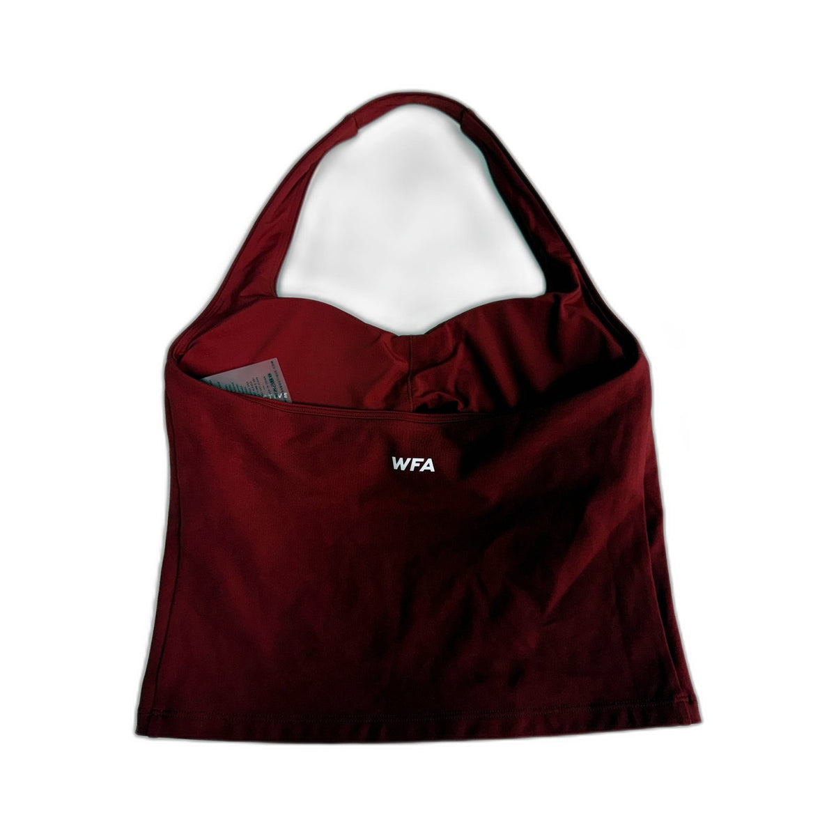 White Fox Active Womens Padded Sports Top in Red, Small Size
