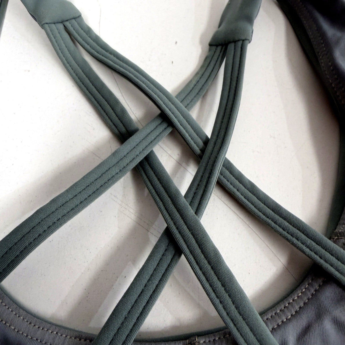 Elite Eleven Womens Sports Bra Sage Green Lightweight Breathable Athletic Size S