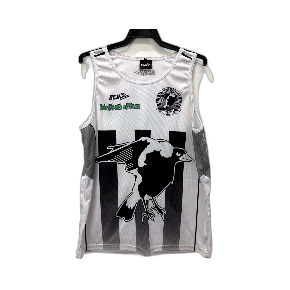 SCD Mens Basketball Jersey White Black Lightweight Athletic Size Large