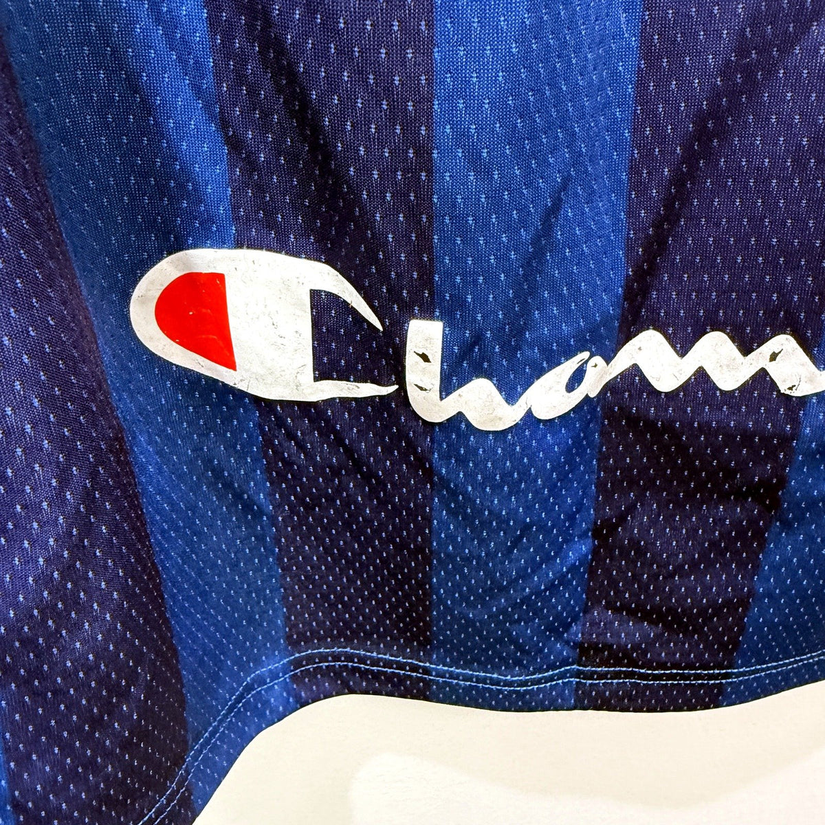 Champion Mens Vintage Basketball Jersey in Navy Blue & Red, Size XL