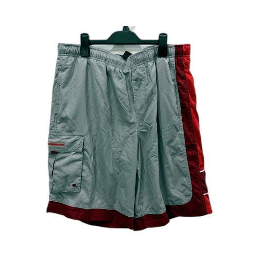 Insight Mens Gray & Red Nylon Cargo Shorts, Size M NEW
