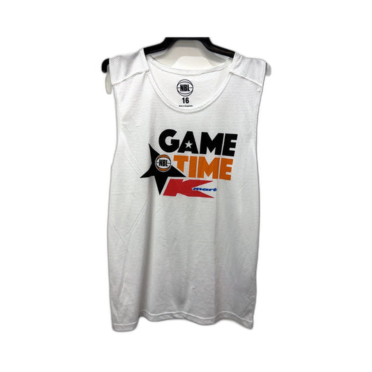 NBL Womens Netball Jersey in White, Size 16 - High-Performance Sportswear