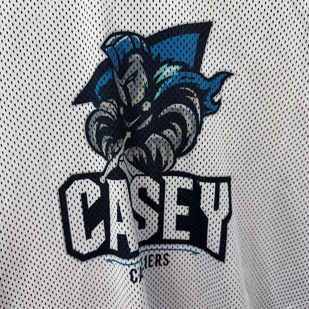 Casey Cavaliers Boys Basketball Jersey in White and Black, Size 12