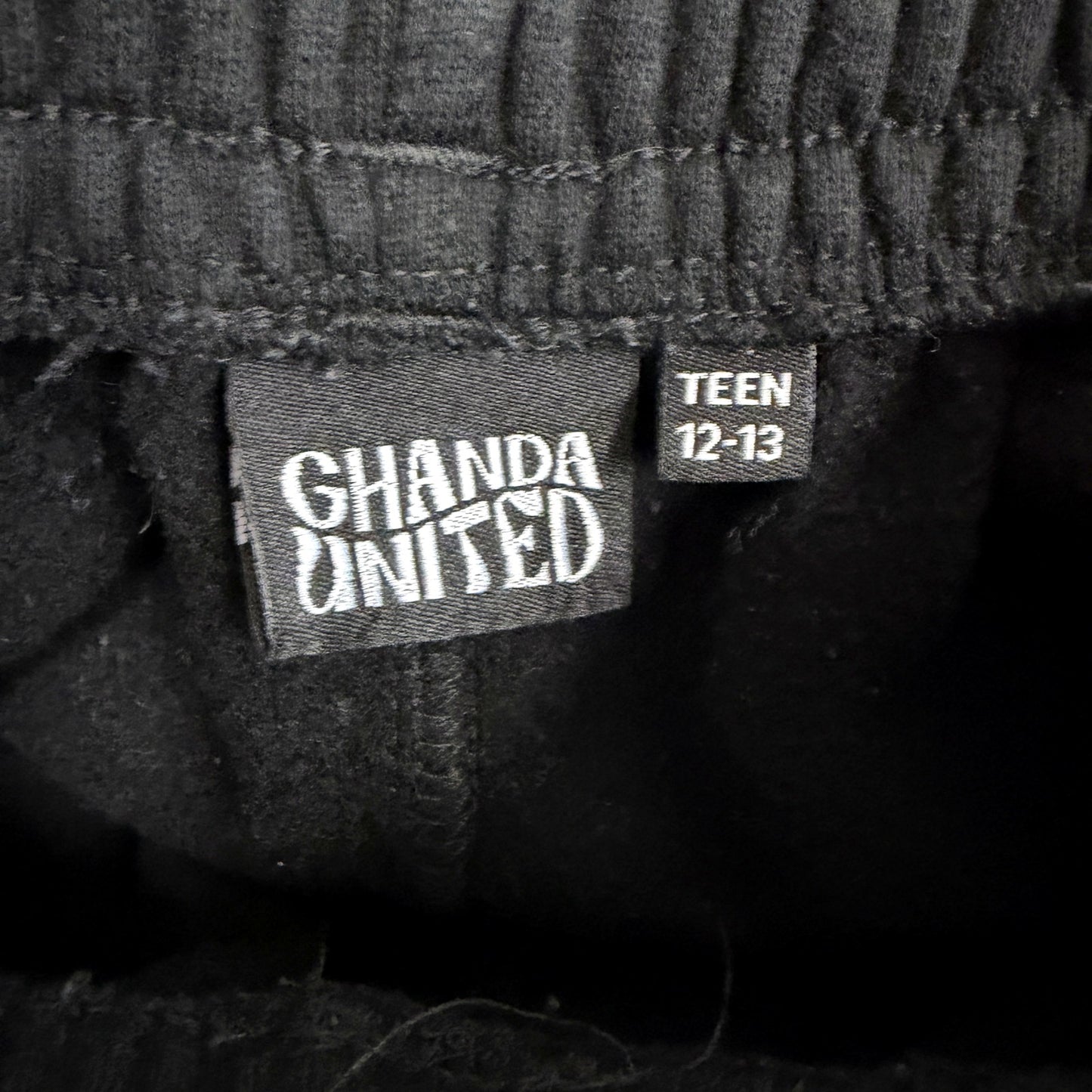 Ghanda Kids Sweatpants Black Comfortable Cotton Blend Size 12-13 Junior