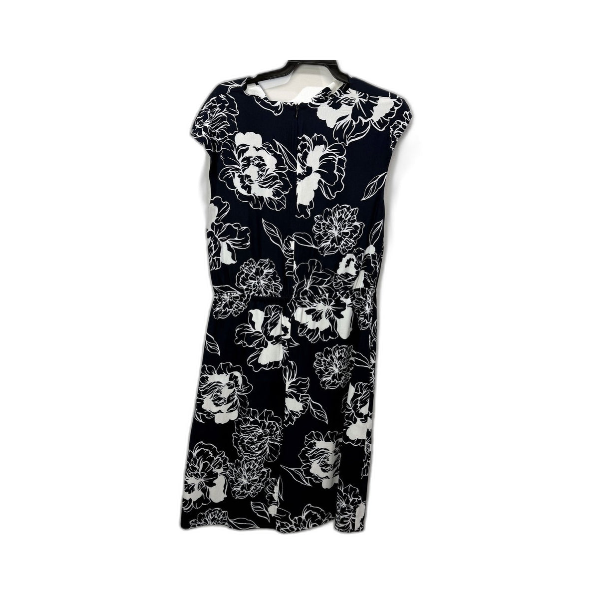 David Lawrence Womens Floral Midi Dress Black and White Casual Size 12