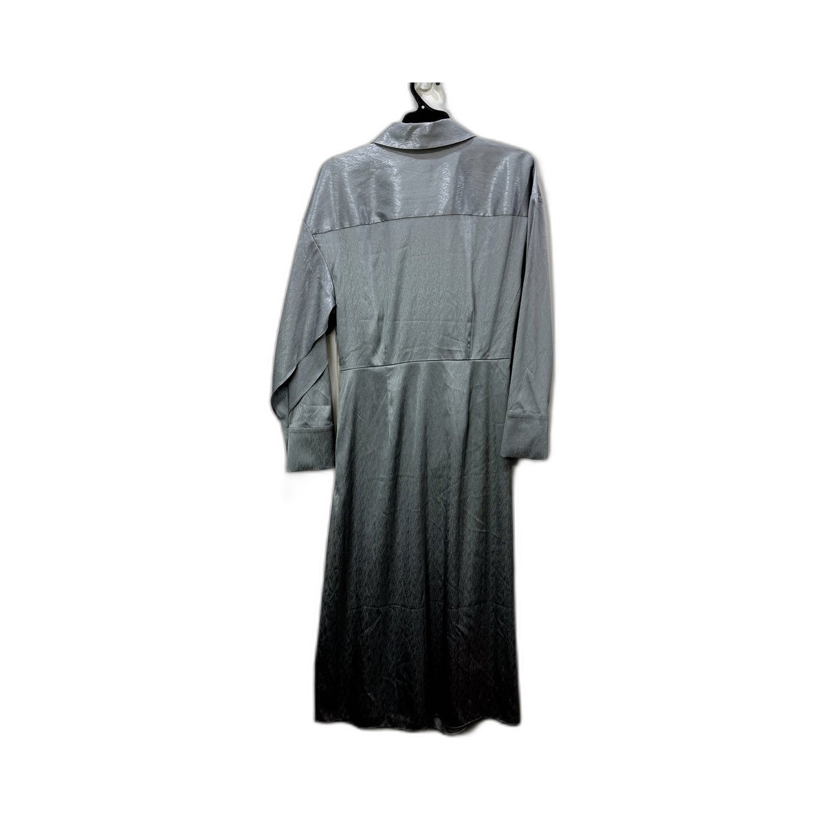 Basque Womens Blue Midi Dress with Zipper Slitted Sleeves Size 10 NEW