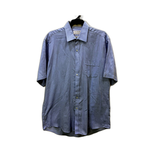 Van Heusen Mens Classic Relaxed Fit Button-Down Dress Shirt, Blue, Size 41