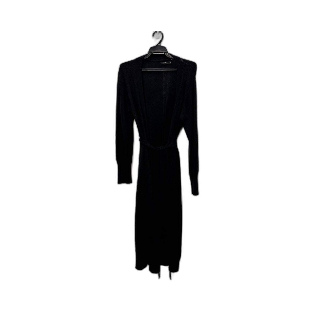 Bassike Womens Merino Wool Cardigan Dress in Black, Size M