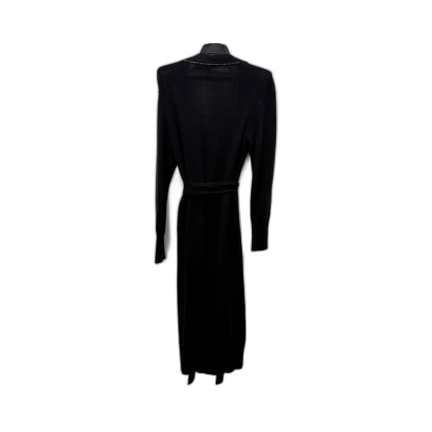 Bassike Womens Merino Wool Cardigan Dress in Black, Size M