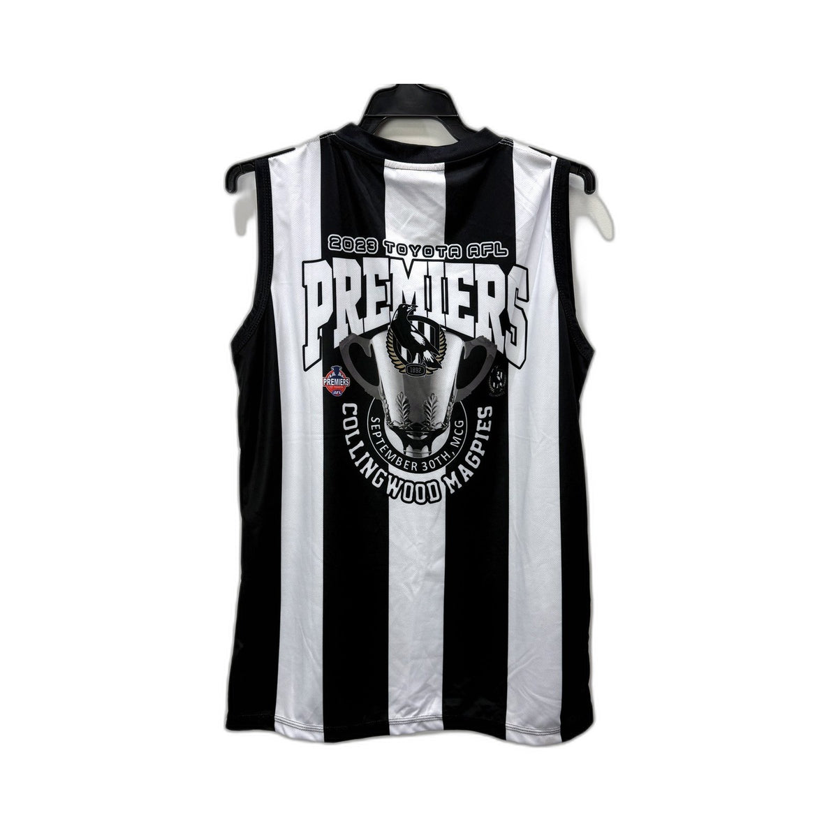 Magpies Mens Premiership Jersey in Black and White, Size XS NEW