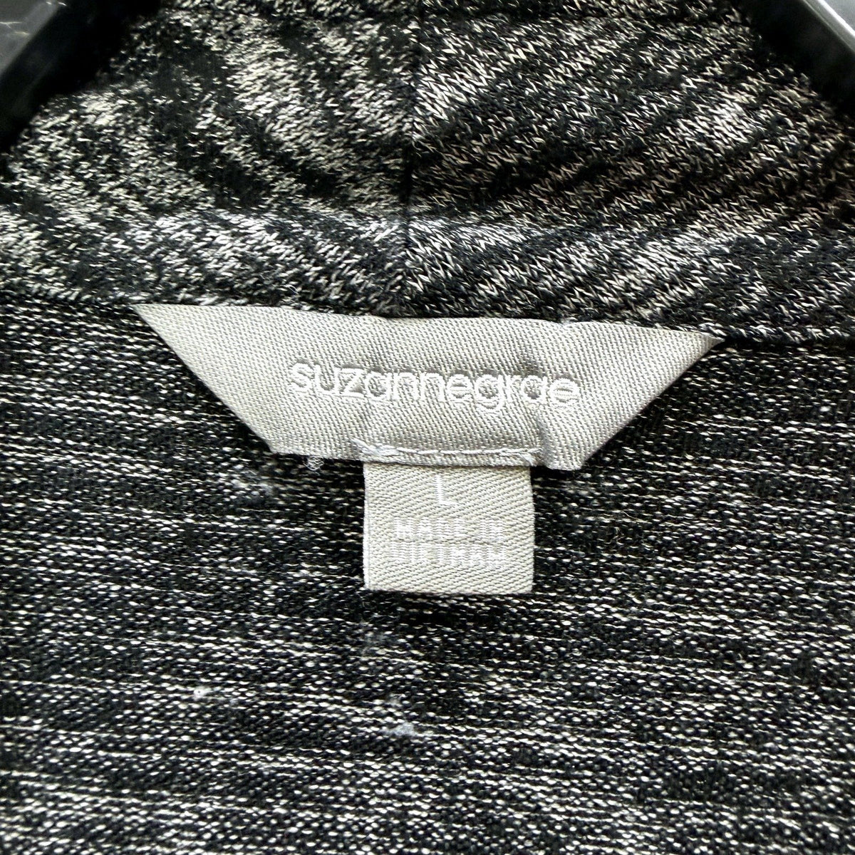 Suzannegrae Womens Marled Knit Open Front Pullover Cardigan Size Sz L