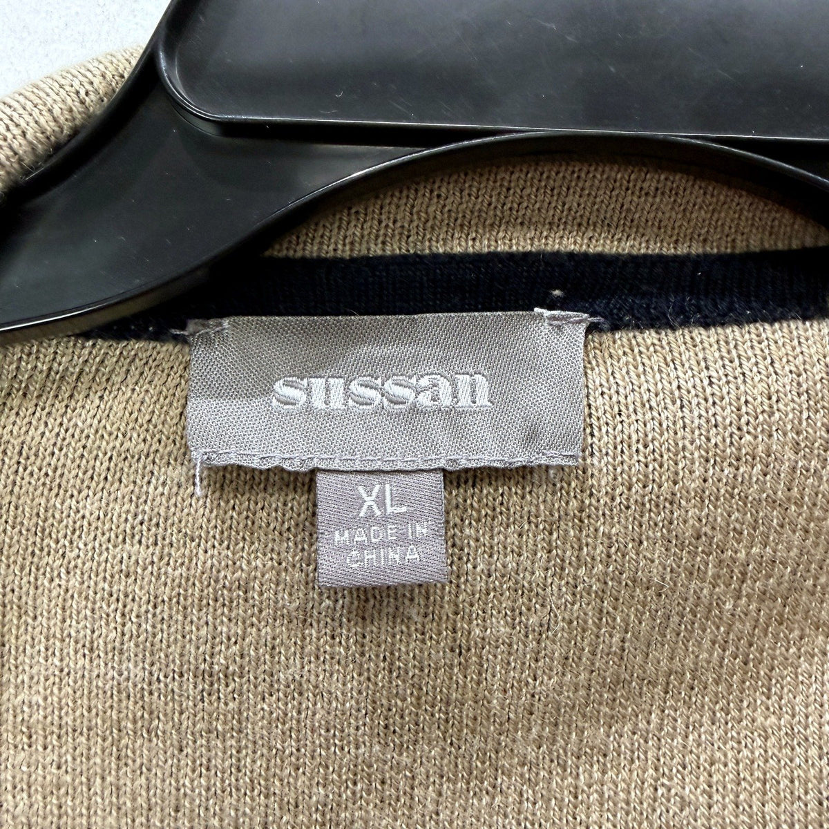 Sussan Womens Colorblock Pullover Cardigan Acrylic Wool Blend Oversized Size XL