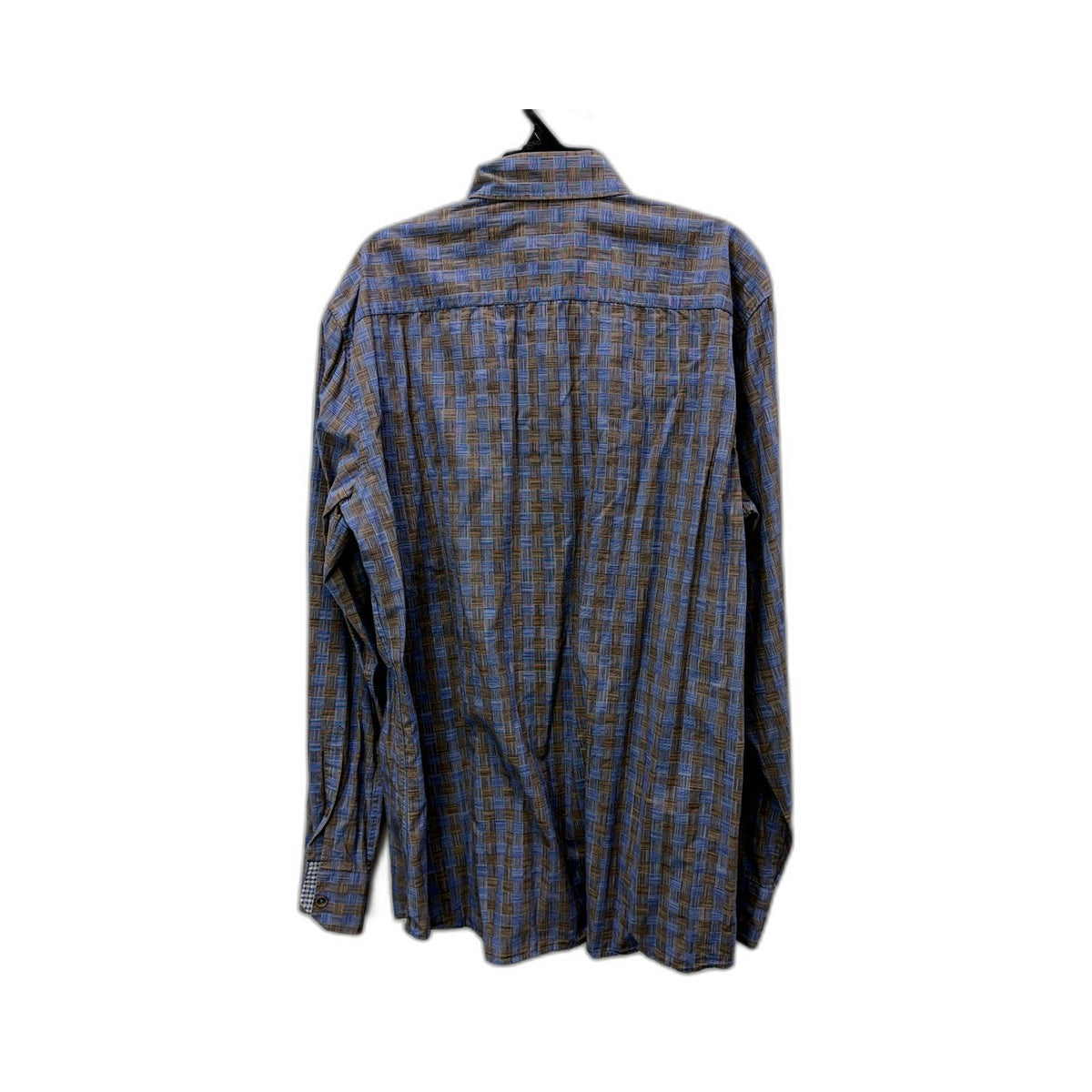Pierre Cardin Mens Button-Down Plaid Shirt in Multi Color Size L