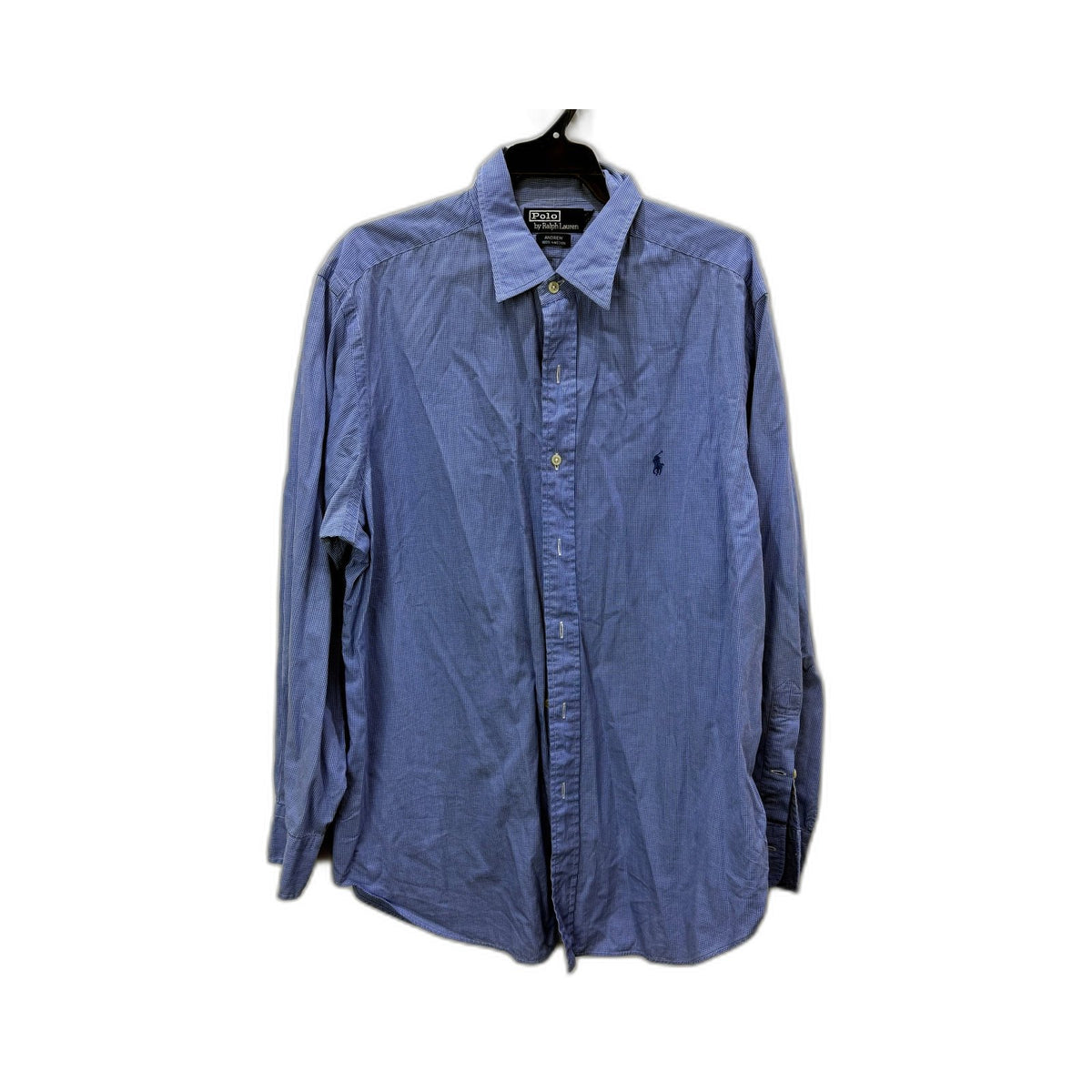 Polo by Ralph Lauren Mens Blue and White Gingham Button-Down Shirt Size M