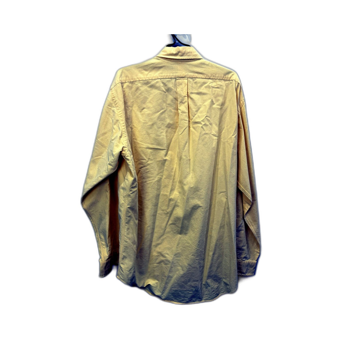 Ralph Lauren Mens Yarmouth Yellow Cotton Button-Down Casual Shirt Size M
