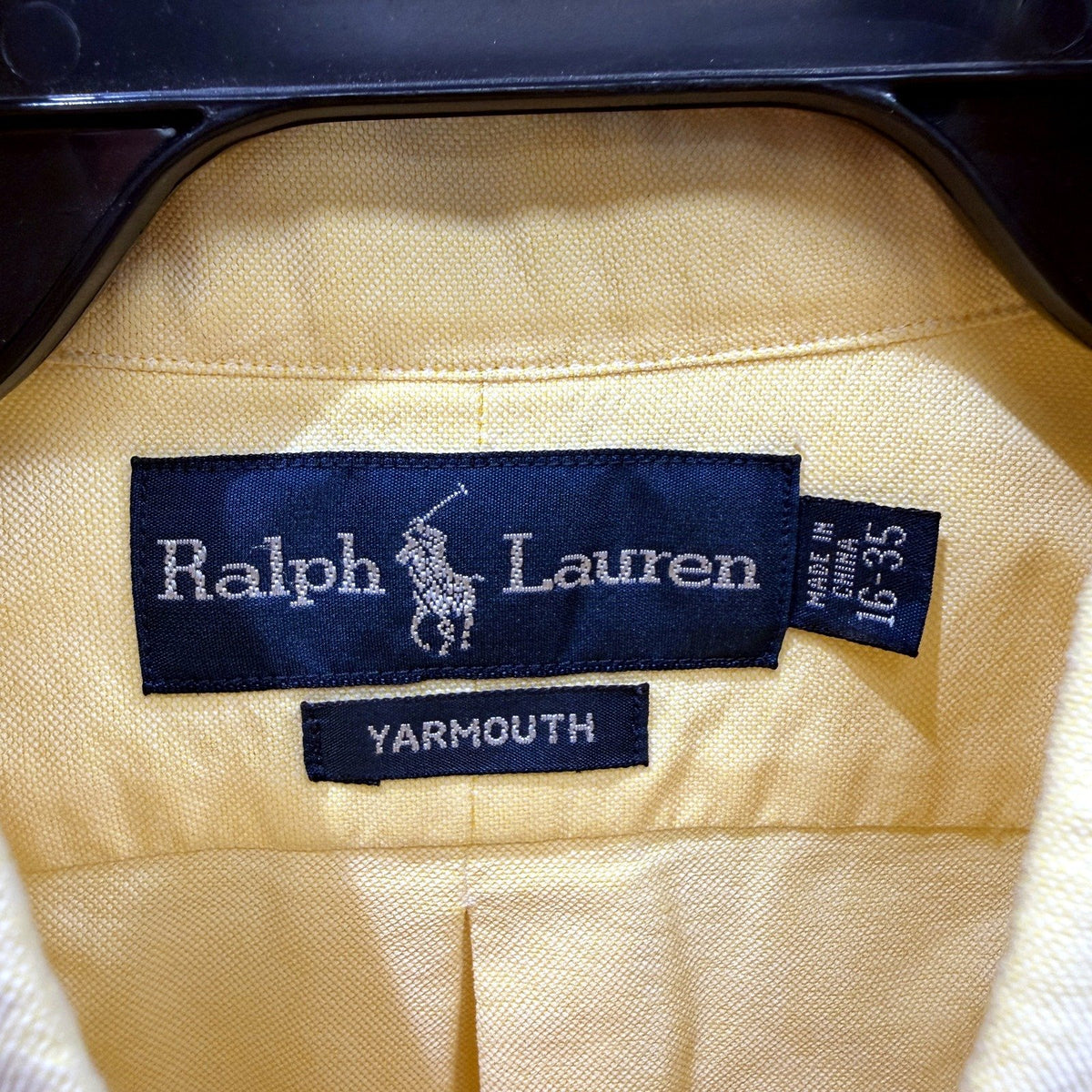 Ralph Lauren Mens Yarmouth Yellow Cotton Button-Down Casual Shirt Size M