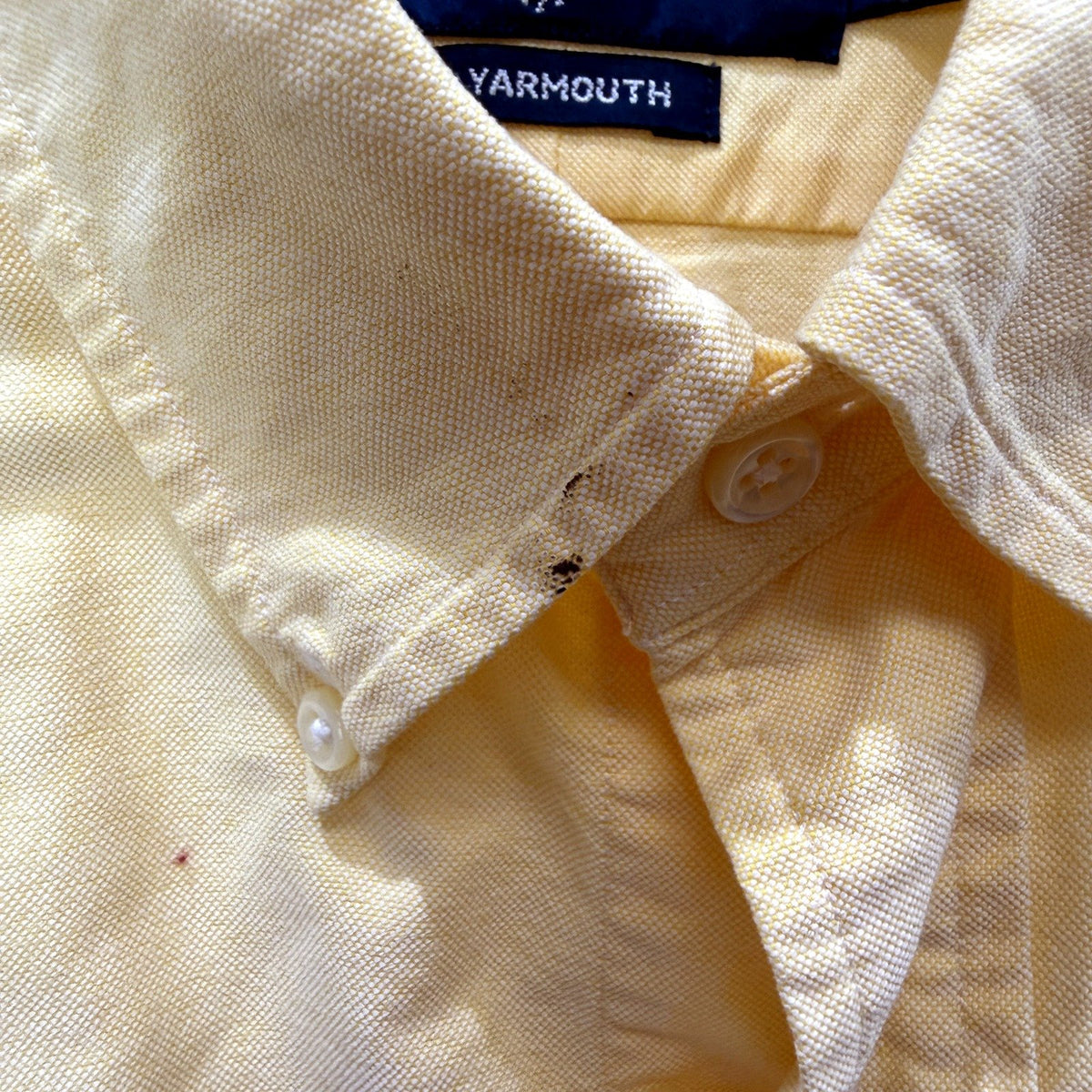 Ralph Lauren Mens Yarmouth Yellow Cotton Button-Down Casual Shirt Size M
