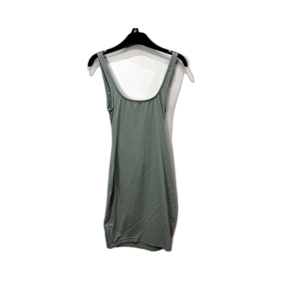 Kookai Womens Ribbed Knit Tank Dress Sleeveless Scoop Neck Olive Green Size 0