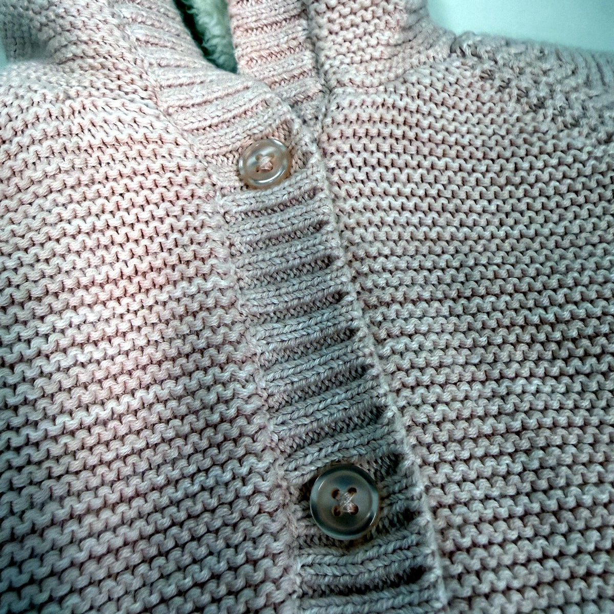 Seed Heritage Girls Pink Hooded Knit Cardigan for Newborns 0-3 Months