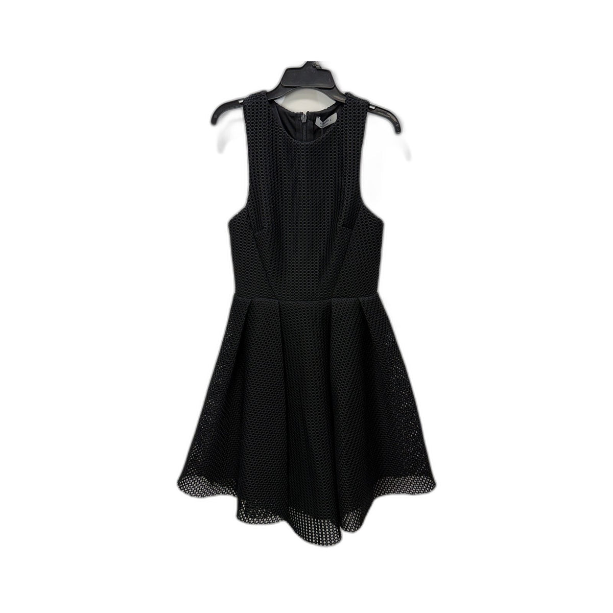 Pilgrim Womens Lilly Textured Mini Dress Honeycomb Pattern Black Size 6 NEW