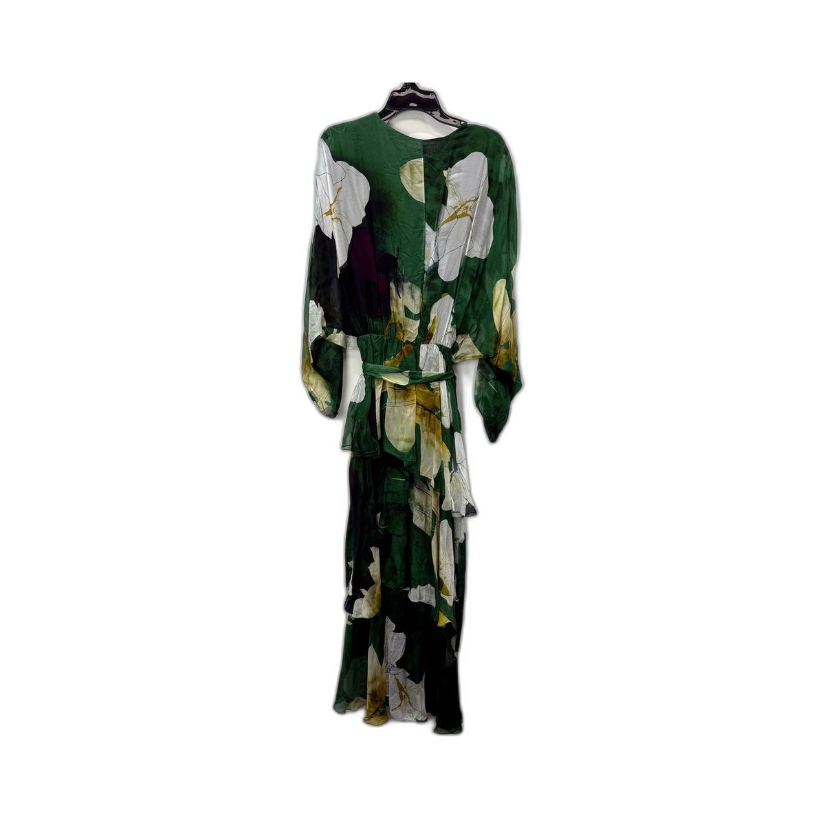 La Strada Womens Floral Print Maxi Dress Long Sleeve Multi Color Size XL NEW